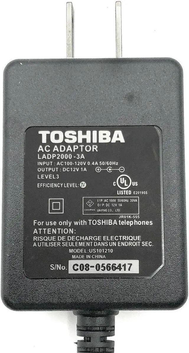 Main image of NEW Genuine Toshiba US101210 LADP2000-3A 12W 12V 1A AC Adapter