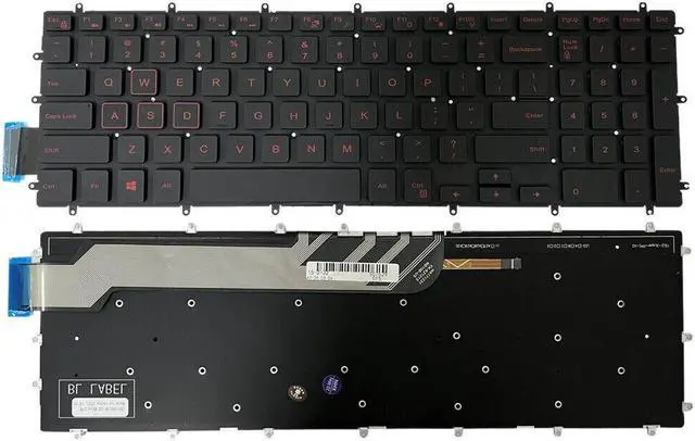 Main image of US  Keyboard Backlit Red Font Replace for Dell G3-3579 G7-7588 7590 7790
