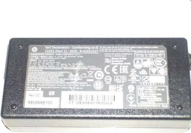 Alt view image 3 of 3 - OEM 65W 19.5V 3.33A HP Laptop Charger AC Power Adapter 751789-001 TPC-LA58