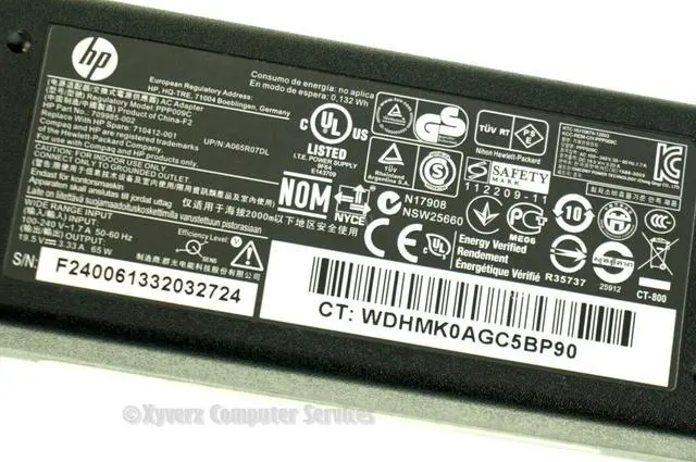 Alt view image 3 of 3 - 710412-001 PPP009C GENUINE HP AC ADAPTER 19.5V 3.33A 65W 15-DW2025OD (FB19)