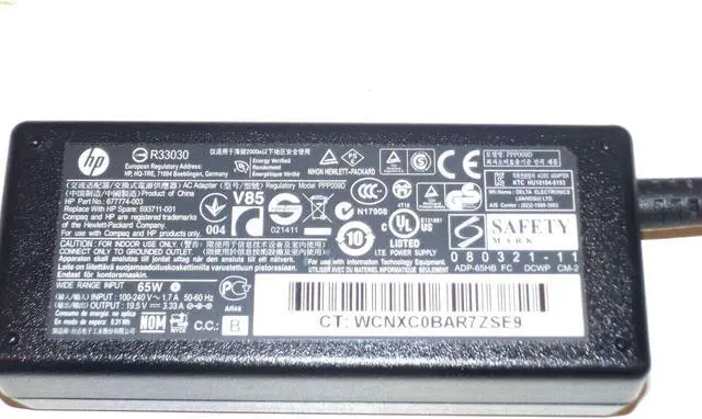 Alt view image 3 of 3 - NEW OEM HP Laptop Charger AC Adapter 677774-001 677774-003 19.5V 3.33A 65W