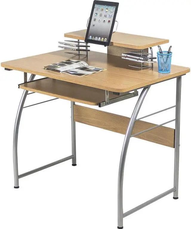 Alt view image 5 of 8 - Lorell Upper Shelf Laminate Computer Desk