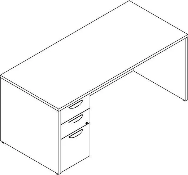 Alt view image 4 of 6 - Lorell PD3066LSPGE Prominence 2.0 Gray Elm Laminate Desk Unit