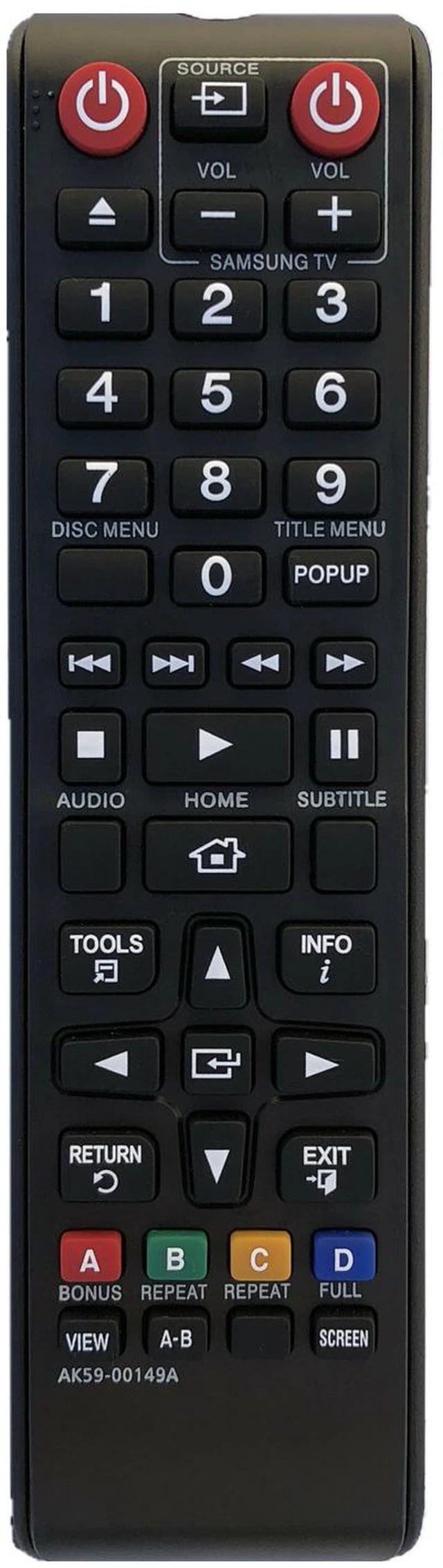 Main image of New Remote AK59-00149A For Samsung DVD Blu-Ray Player AK59-00166A BD-F5700/ZA