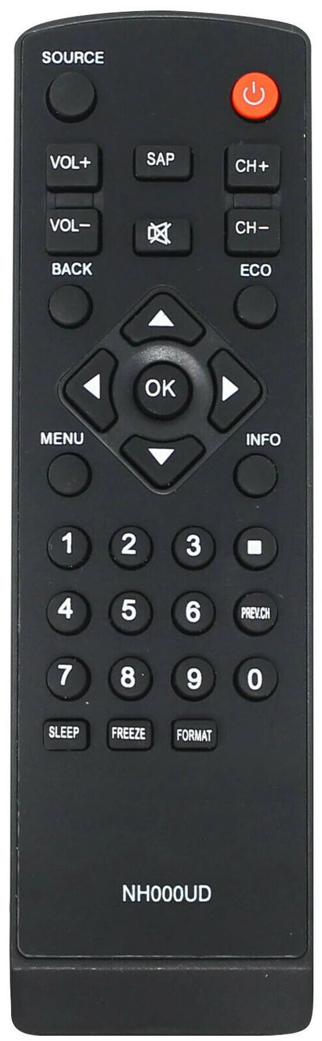 Main image of NEW USBRMT NH000UD Remote For Emerson Sylvania TV LC320SL1 LC370EM2 LC401EM2