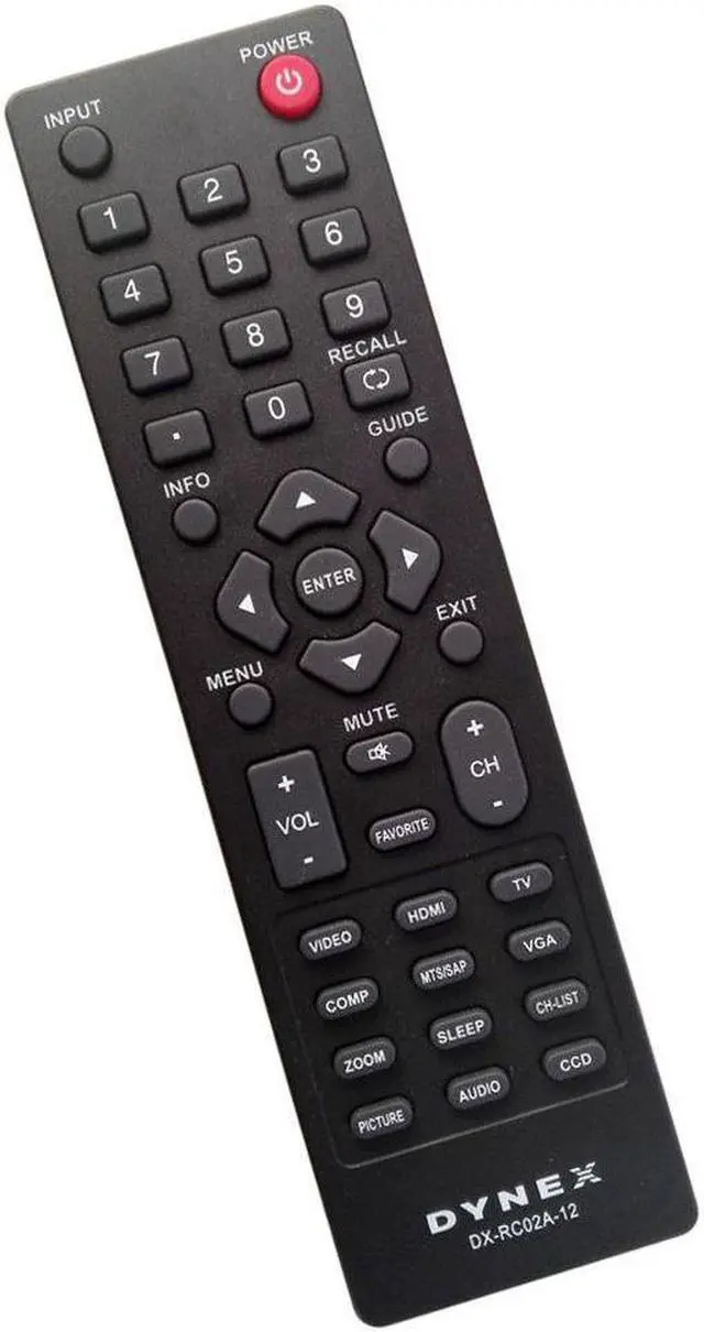 Alt view image 6 of 6 - New DX-RC02A-12 Remote Control for Dynex LCD 32" 40"  TV DXRC02A12 DX-40L261A12