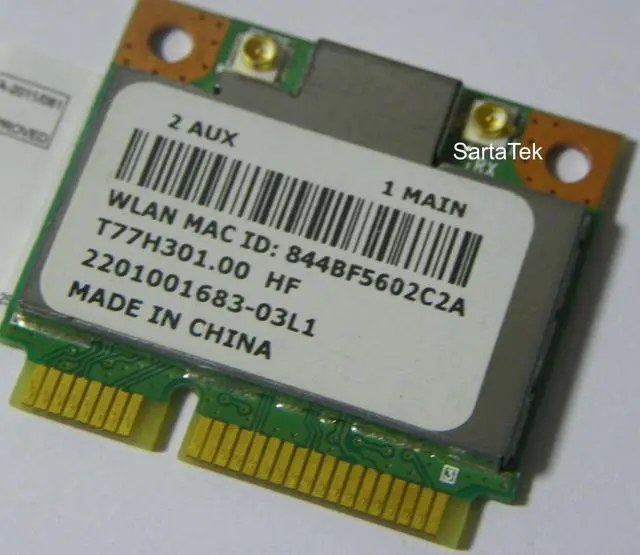 Main image of New Atheros AR5B125 802.11n WLAN WiFi PCIe Half OEM T77H301.00 HB125 AR9485