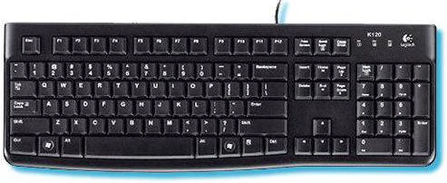 Main image of Logitech K120 920-002478 USB Standard Keyboard Black - Spill Resistant Design