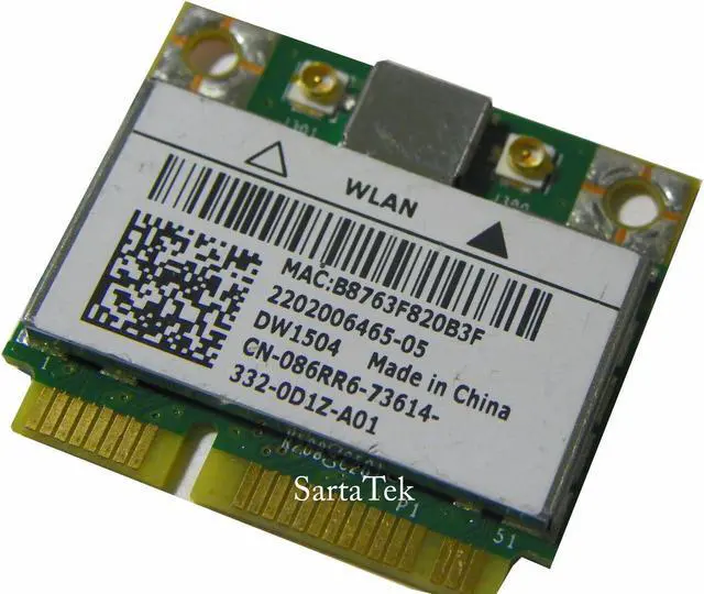 Main image of New Dell 86RR6 DW1504 Broadcom BCM94313HMG2L 802.11b/g/n PCIe Half