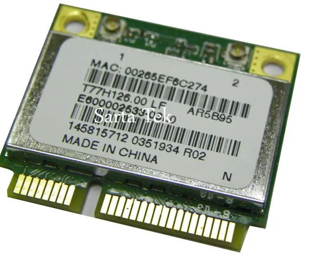 Main image of New Atheros AR5B95 802.11b/g/n Wireless PCIe Half AR9285 OEM Foxconn T77H126.00
