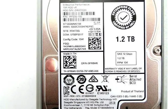 Alt view image 2 of 5 - New Dell FR6W6 1.2TB 10K SAS 2.5" SFF 12Gbps HDD Hard Drive - Fast Free Ship