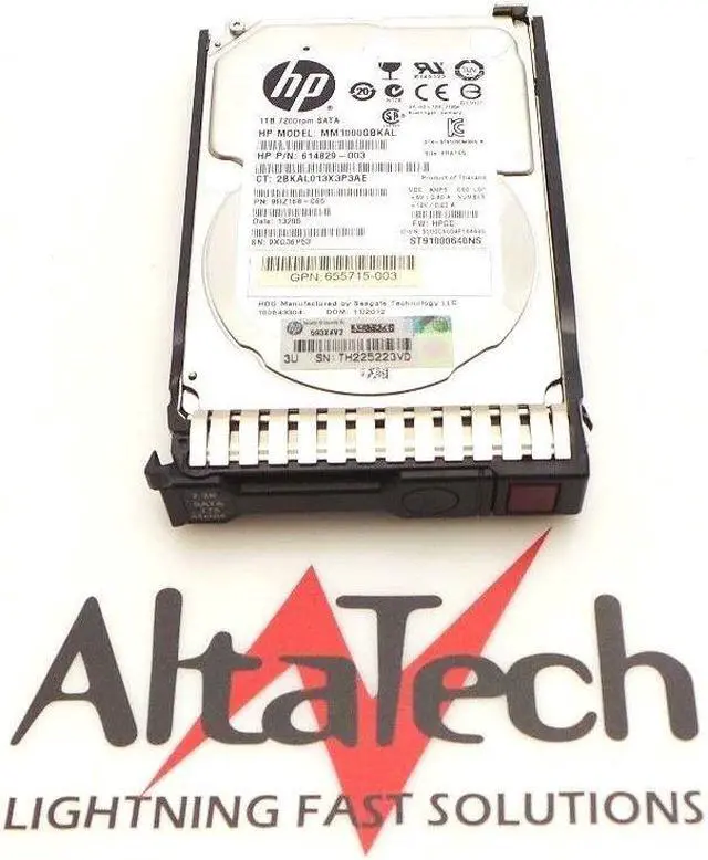 Main image of HP 655710-B21 1TB 6Gb/s 7200 RPM SATA 2.5 Inch SFF HDD Hard Disk Drive - Tested