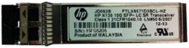 Alt view image 4 of 6 - HPE JD092B X130 10G SFP+ LC SR Transceiver