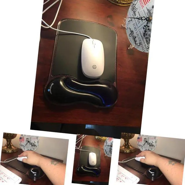 Alt view image 3 of 6 - Kensington Duo Gel Mouse Pad with Wrist Rest - Blue (K62401AM) Blue Mouse Pad