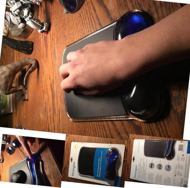 Alt view image 6 of 6 - Kensington Duo Gel Mouse Pad with Wrist Rest - Blue (K62401AM) Blue Mouse Pad