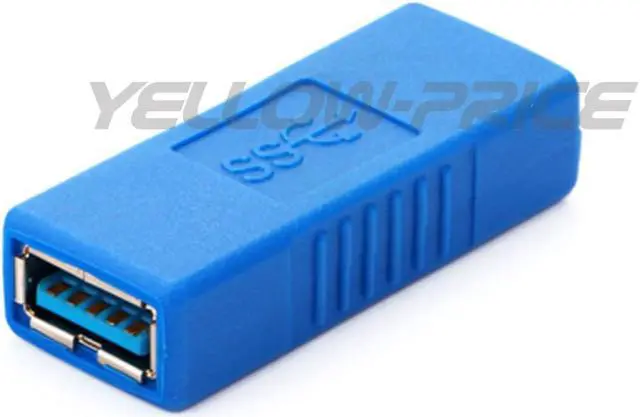 Alt view image 3 of 3 - 5 Pack Blue USB 3.0 Female to Female Adapter Coupler Gender Changer Connector