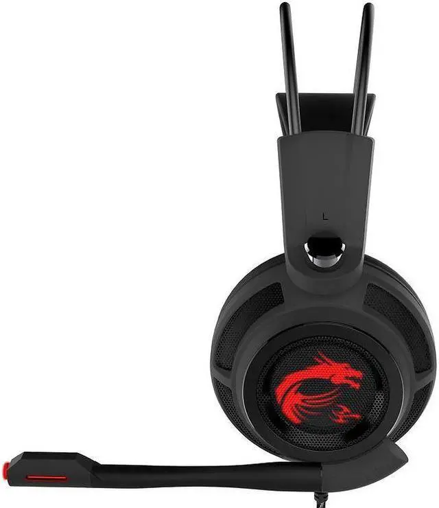 Alt view image 6 of 7 - MSI DS502 GAMING Headset with Surround Sound and Vibration