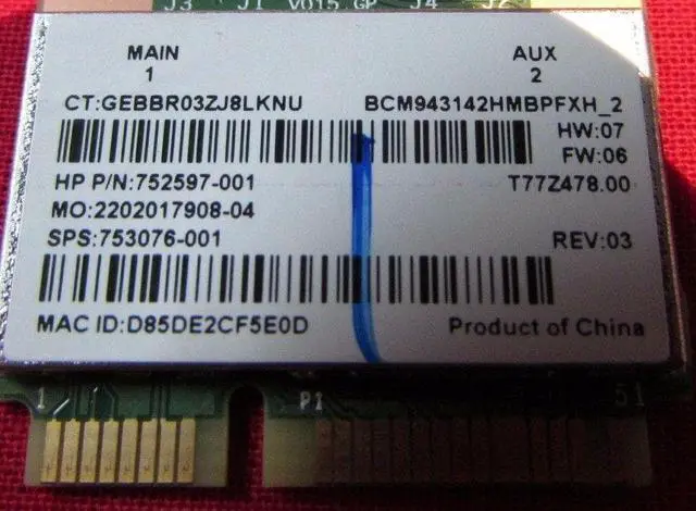 Alt view image 5 of 6 - HP Envy 700-406 Desktop OEM Wireless WiFi Card BCM943142HM 753076-001 Tested GLP