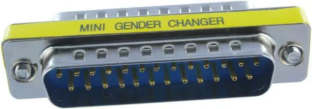 Alt view image 2 of 2 - DB25 Male to DB25 Male Mini Gender Changer