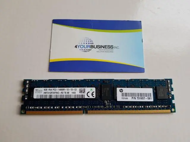 Main image of HMT41GR7AFR4C-RD Hynix 8GB DDR3 Server Memory 1Rx4 PC3-14900R ECC Reg 731657-581