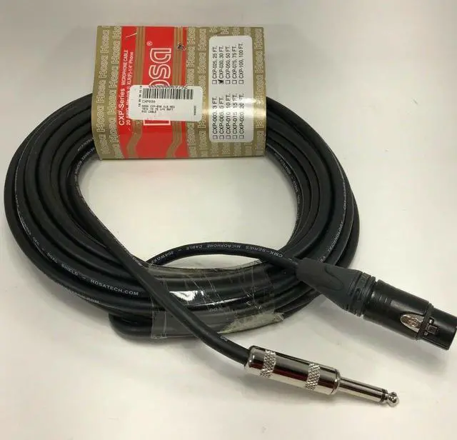 Alt view image 5 of 5 - Hosa - CXP-030 - 20 AWG XLR Female to 1/4" TS Microphone Cable - 30 ft.