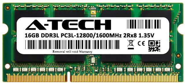 Alt view image 2 of 4 - A-Tech 16GB DDR3 PC3L-12800S Laptop SODIMM DDR3L 1600 Memory RAM Stick Single 1x