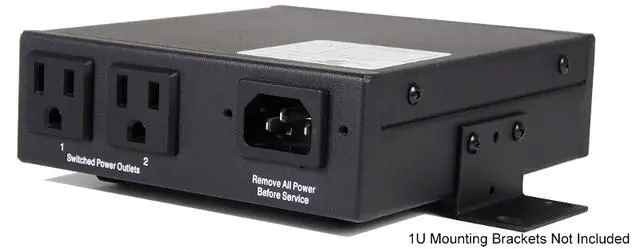 Alt view image 2 of 2 - NP-02B Remote Power Switched PDU, TUV Listed, 2 Switchable Outlets. Designed and Supported In USA. Control Via Web, Telnet, RS-232 serial port.