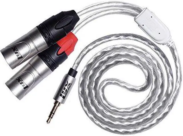 Main image of LyxPro Y-Cable 3.5mm TRS Male to 2 XLR Male Stereo Audio Y-Splitter Adapter Cable - 6 Feet