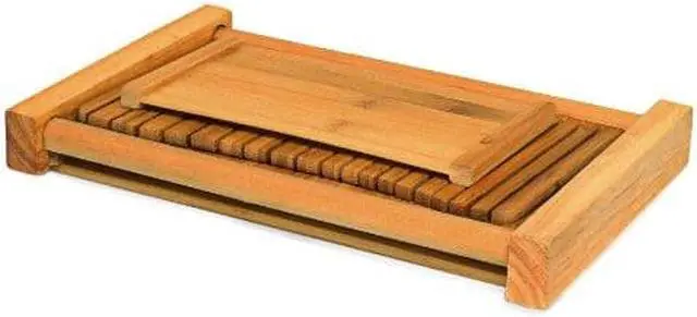 Alt view image 5 of 9 - DB-Tech Bamboo Wood Compact Foldable Bread Slicer