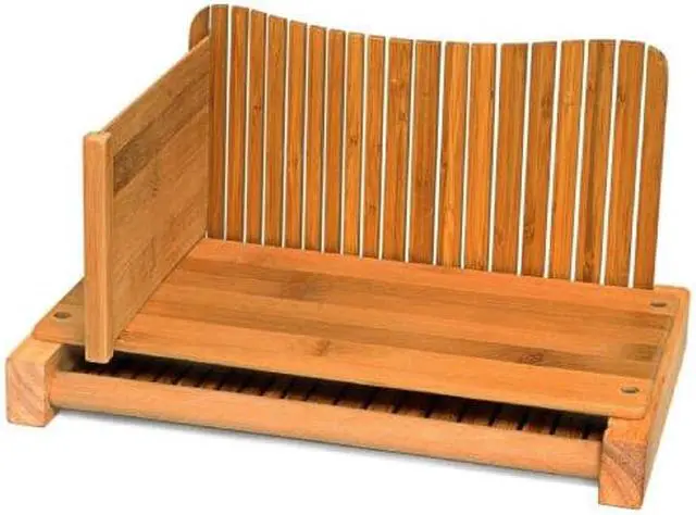 Alt view image 7 of 9 - DB-Tech Bamboo Wood Compact Foldable Bread Slicer