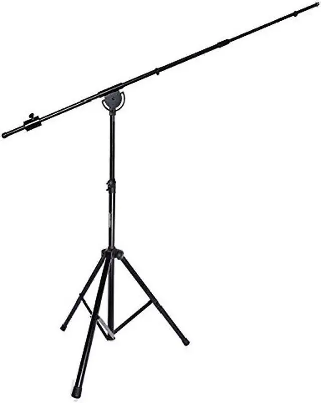 Main image of LyxPro SMT-1 Professional Microphone Stand Heavy Duty 90” Studio Overhead Boom Stand with Rolling Casters, 87” Extra Long Telescoping Arm Mount, Foldable Tripod Legs & Adjustable Counterweight