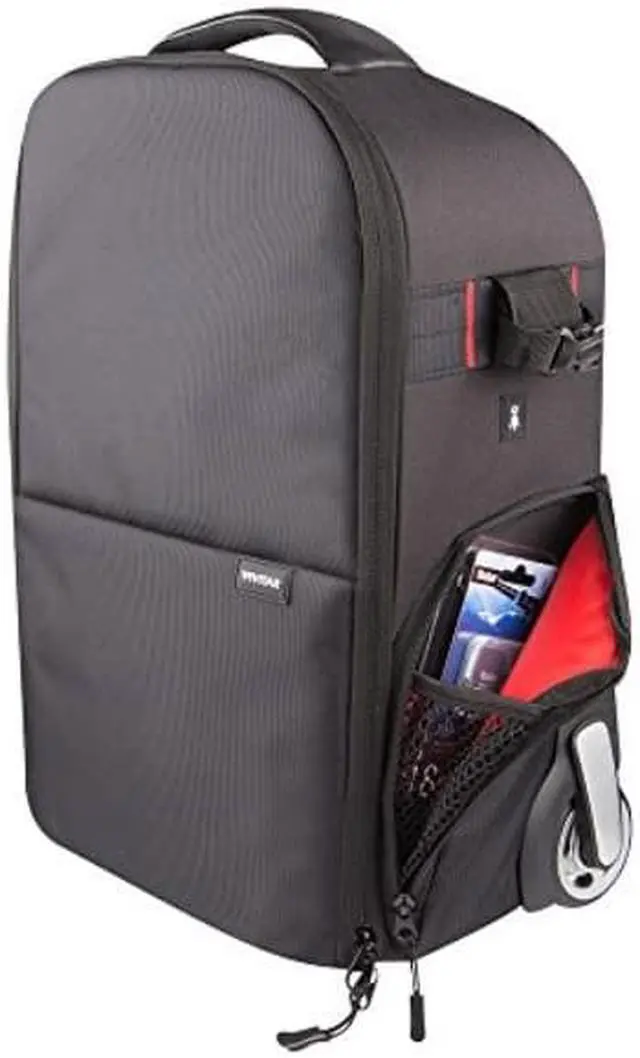 Alt view image 8 of 12 - Vivitar Series 1 Trolley DSLR Camera Backpack Case with Wheels (Black)