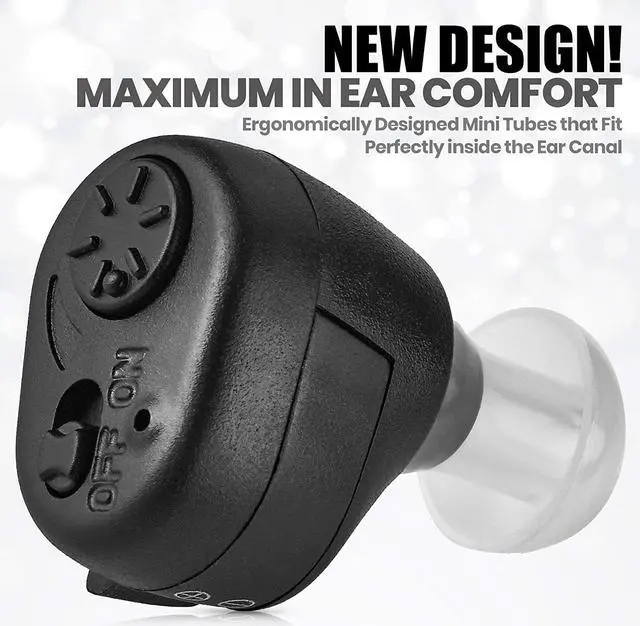 Alt view image 2 of 5 - Digital Hearing Amplifier - In-The-Canal (ITC) Pair of In Ear Sound Amplification Devices, Audiologist and Doctor Designed Personal Sound Amplifier for Adults and Sound Enhancer Set, (Black)