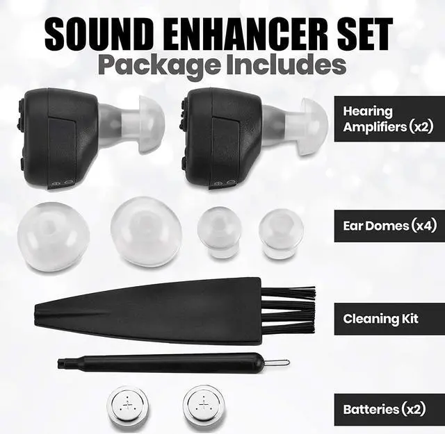 Alt view image 5 of 5 - Digital Hearing Amplifier - In-The-Canal (ITC) Pair of In Ear Sound Amplification Devices, Audiologist and Doctor Designed Personal Sound Amplifier for Adults and Sound Enhancer Set, (Black)