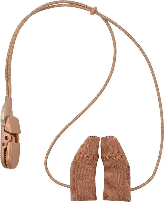Main image of Hearing Aid Protectors and Clip - Corded Fabric Cover with Clasp Protects from Dirt Dust Sweat & Moisture Reduces Wind Noise & Prevents Loss Fits Most (1-Inch, 1.25-Inch, 2-Inch) BTE Devices