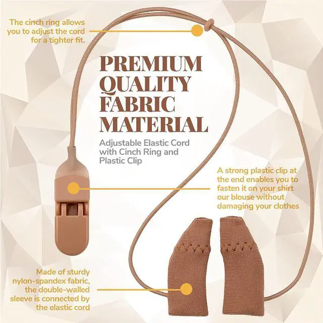 Alt view image 4 of 6 - Hearing Aid Protectors and Clip - Corded Fabric Cover with Clasp Protects from Dirt Dust Sweat & Moisture Reduces Wind Noise & Prevents Loss Fits Most (1-Inch, 1.25-Inch, 2-Inch) BTE Devices