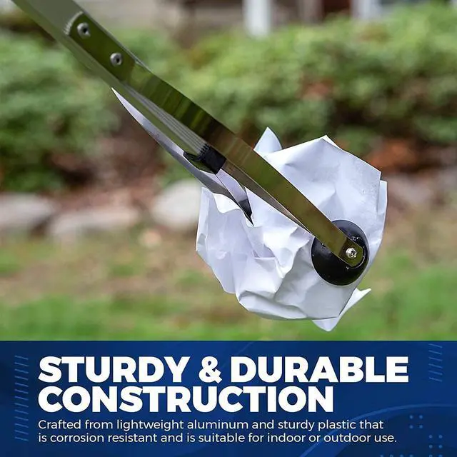 Alt view image 5 of 7 - Reacher Grabber Tool - (2-Pack) - Gripping Device - Lightweight Durable Folding Claw Extends Arm Reach to 32 Inches Ideal Indoor and Outdoor Reaching Mobility Aid and Trash Grabber Picker Upper Tool