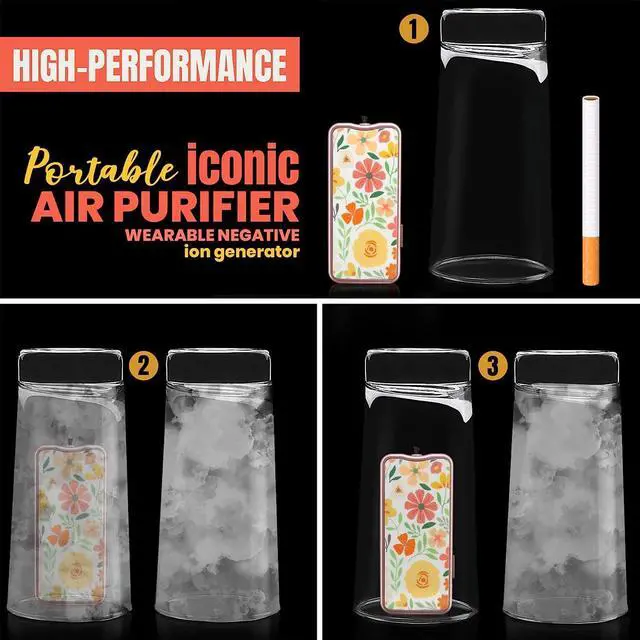 Alt view image 2 of 7 - MEDca Portable Air Purifier Necklace with Rechargeable for Kids/Adults, Portable & Travel Size - Black