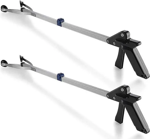 Main image of Reacher Grabber Tool - (2-Pack) - Gripping Device - Lightweight Durable Folding Claw Extends Arm Reach to 32 Inches Ideal Indoor and Outdoor Reaching Mobility Aid and Trash Grabber Picker Upper Tool