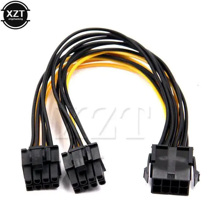 Alt view image 2 of 5 - 8 Pin to dual 8 (6+2) Pin PCI Express Power Converter Cable for Graphics GPU Video Card PCIE PCI-E VGA Splitter Hub Power Cable