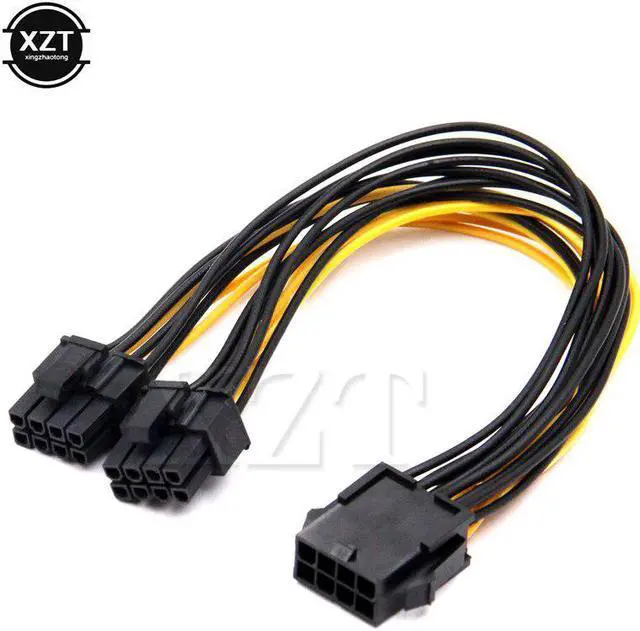 Alt view image 3 of 5 - 8 Pin to dual 8 (6+2) Pin PCI Express Power Converter Cable for Graphics GPU Video Card PCIE PCI-E VGA Splitter Hub Power Cable