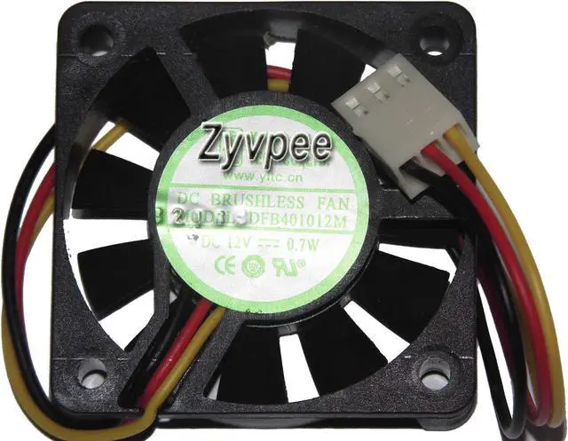 Main image of Young Lin 40*10mm  DFB401012M 12V 0.7W 3 wires 3 Pins Micro Case Fan 4CM switch Hard disk cooler