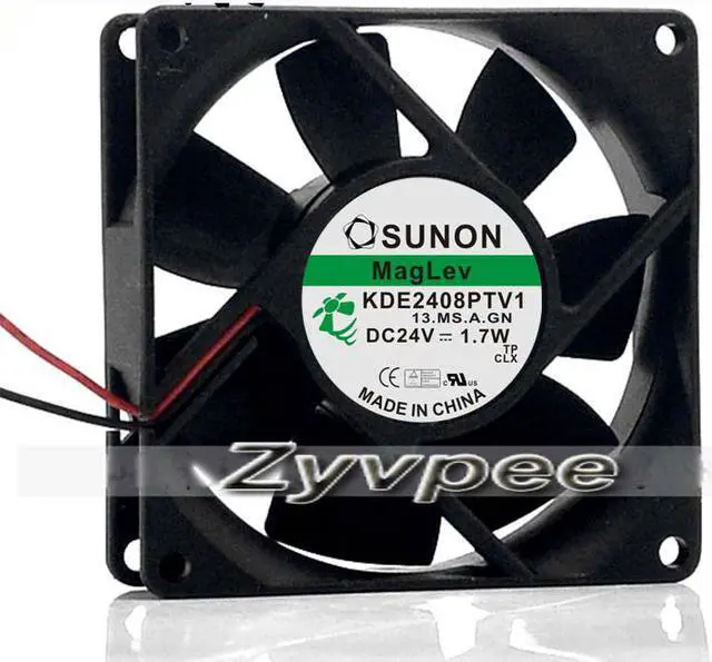 Main image of Zyvpee KDE2408PTV1 80x25mm 24V 1.7W 2 wires 8CM case fan for inverter converter power case