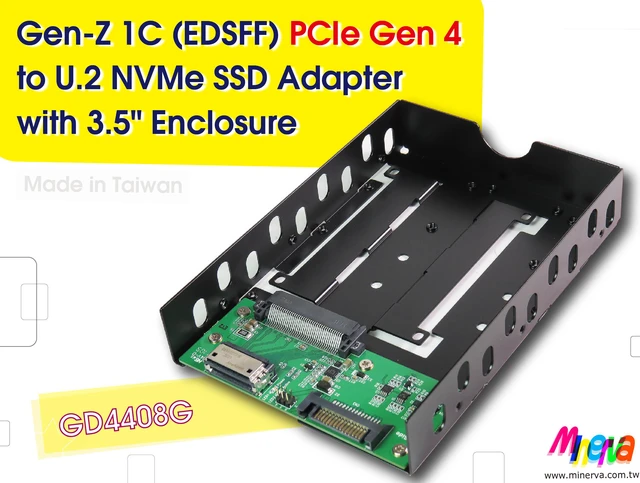 Main image of Gen-Z 1C PCIe 4.0 to U.2 NVMe SSD with 3.5" Enclosure