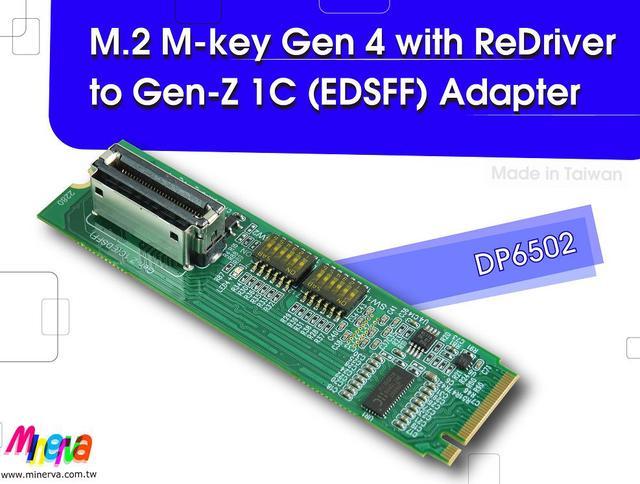 Gen-Z 1C (EDSFF) PCIe Gen 4 16GT/s to M.2 NVMe SSD PCIe GEN 4