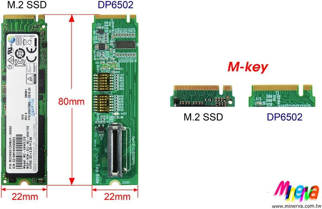 Alt view image 6 of 6 - M.2 PCIe Gen 4 with ReDriver to Gen-Z 1C & Gen-Z 1C to U.2 (SFF-8639) Cable/50cm KIT for Intel D7-P5510 Series