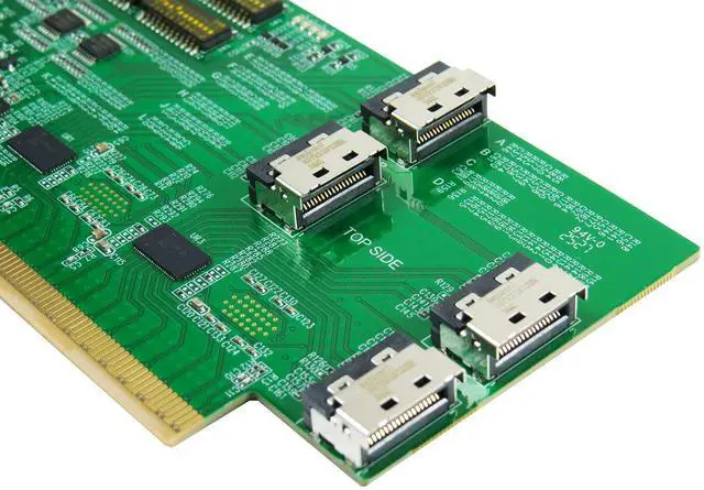 Alt view image 4 of 7 - PCIe x16 Gen 5 with ReDriver to MCIO 38P quad port