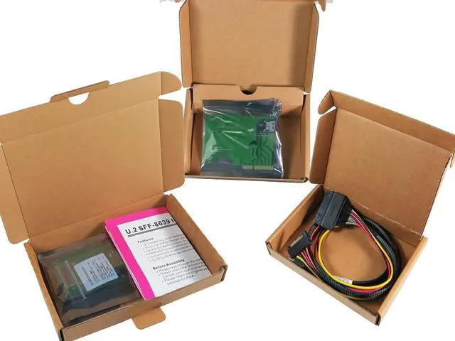 Alt view image 6 of 6 - Innocard PCIe x4 to Slimline SAS Adapter & U.2 to Slimline SAS Cable with U.2 to M.2 NVMe SSD Adapter KIT