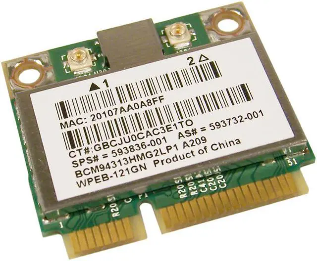 Alt view image 2 of 4 - HP wLan 802.11a-b-g Shiraz G4 WiFi Card 593836-001 BCM94313HMG2LP1 Broadcom