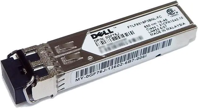 Alt view image 5 of 10 - Dell 2GB Fibre Channel SW SFP Tranceiver Module GF76J FTLF8519P3BNL-FC